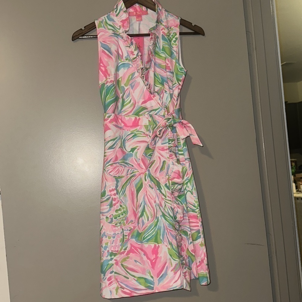 NWT Lilly Pulitzer Romee Wrap Dress // Multi Croc My World